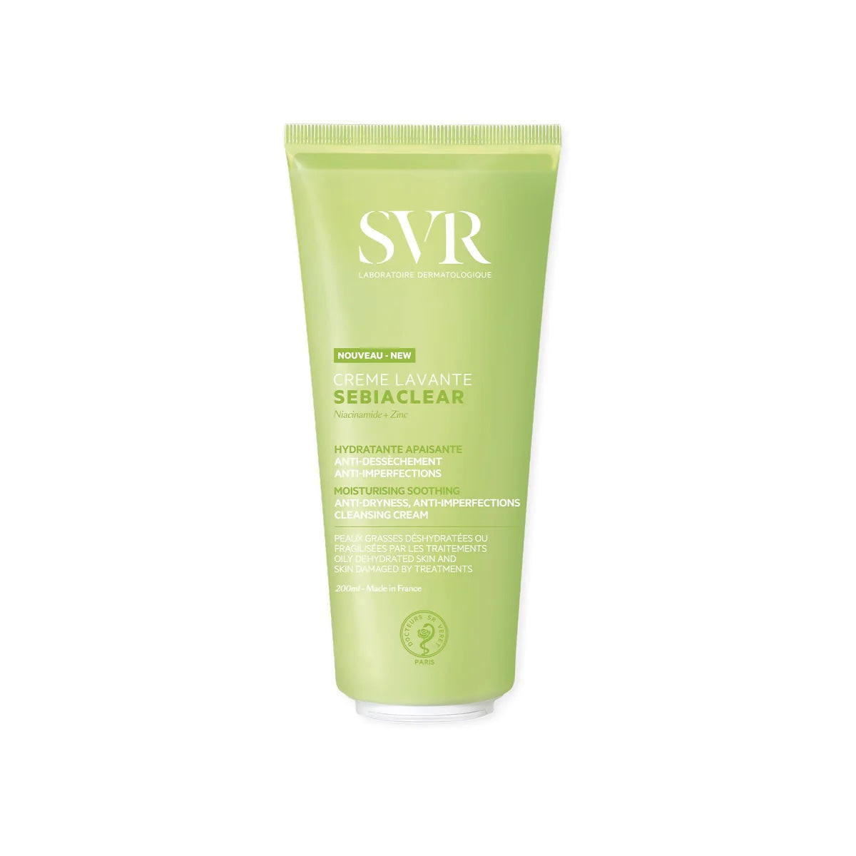 SVR SEBIACLEAR Crème Lavante (Face + Body) - Oily & Blemish Prone Skin (200ml)