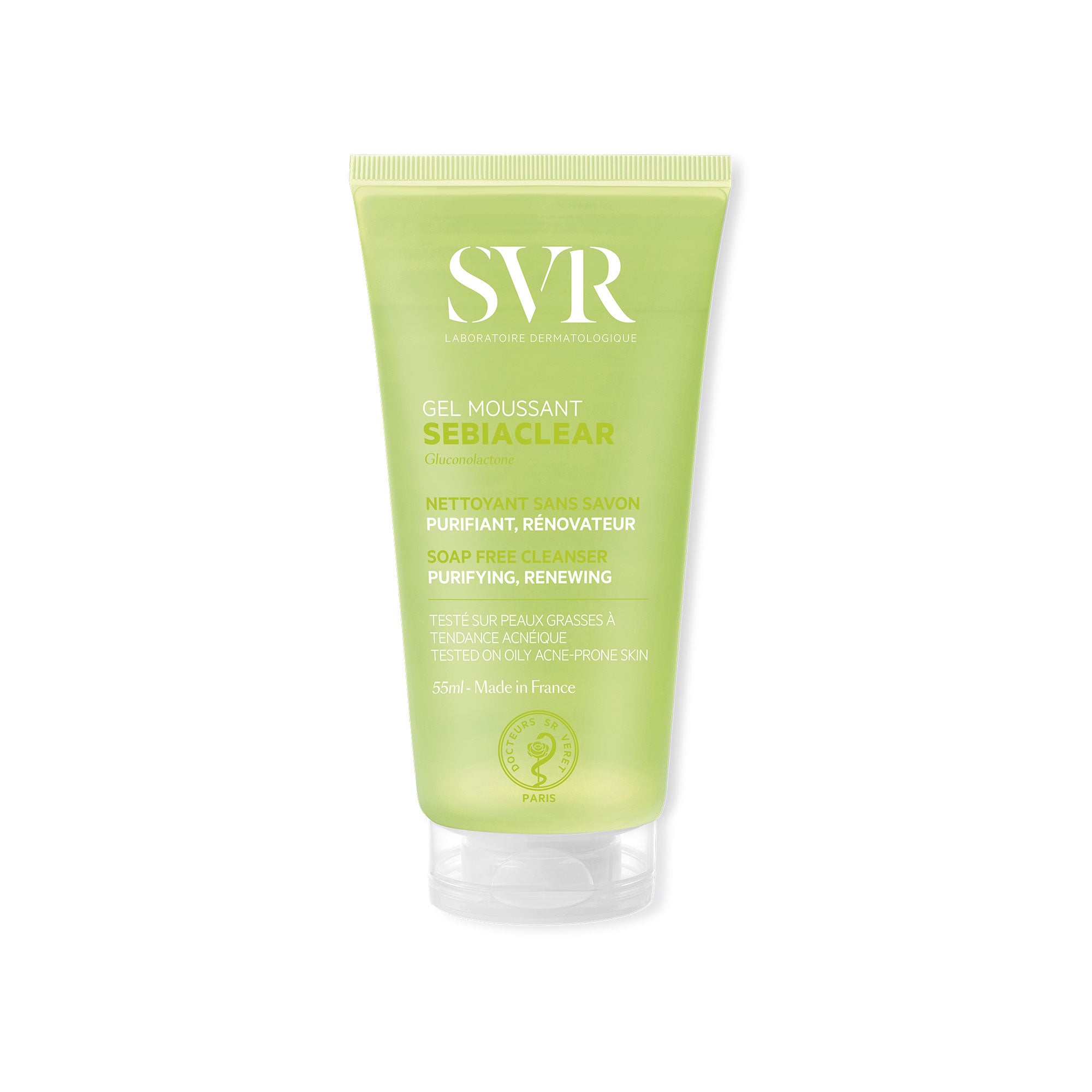 SVR SEBIACLEAR Foaming Gel Cleanser (spot, blemish, oily-prone skin) - Travel Size (55ml)