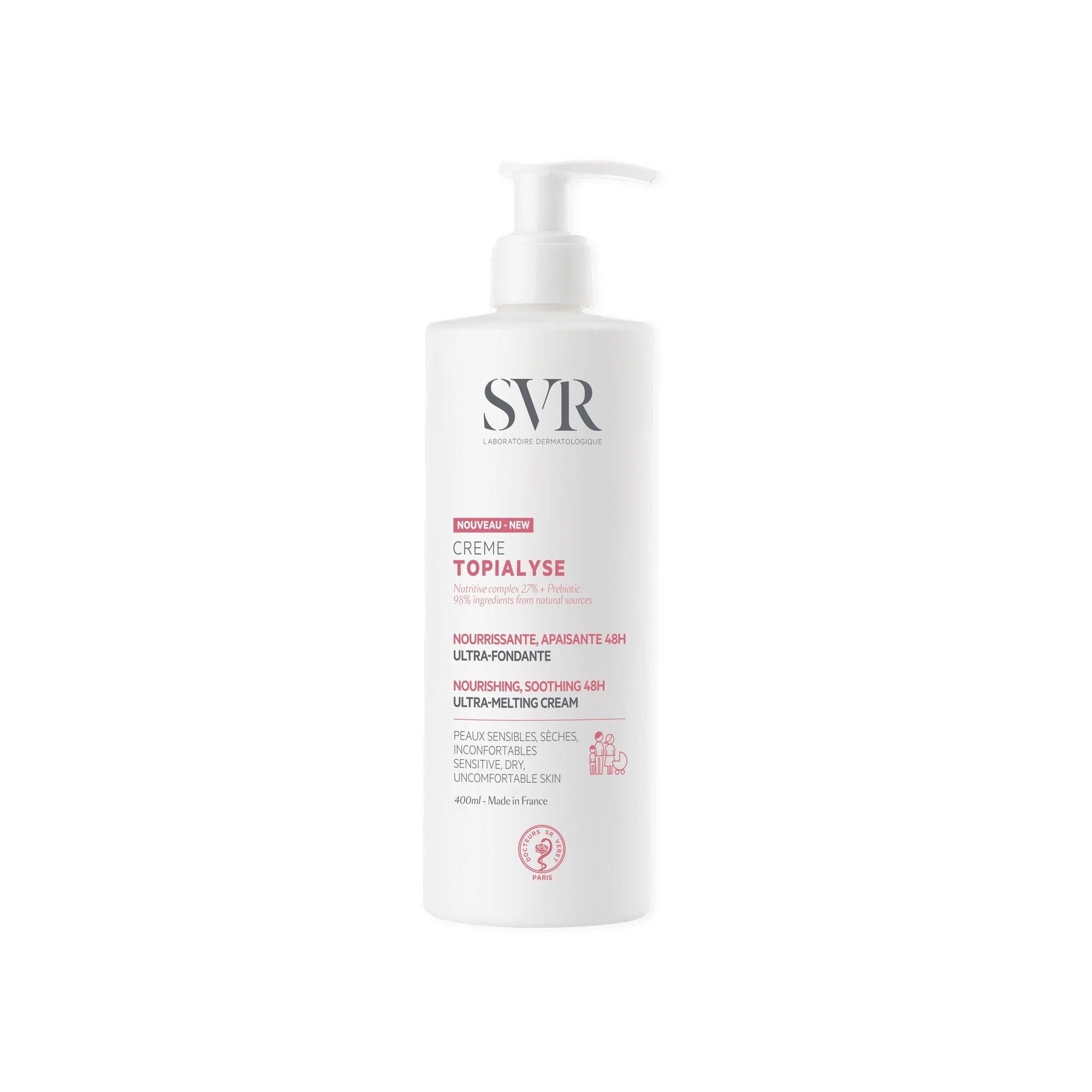 SVR TOPIALYSE Moisturizing Face & Body Cream All Ages - (RENOVATED) ( 400ml)