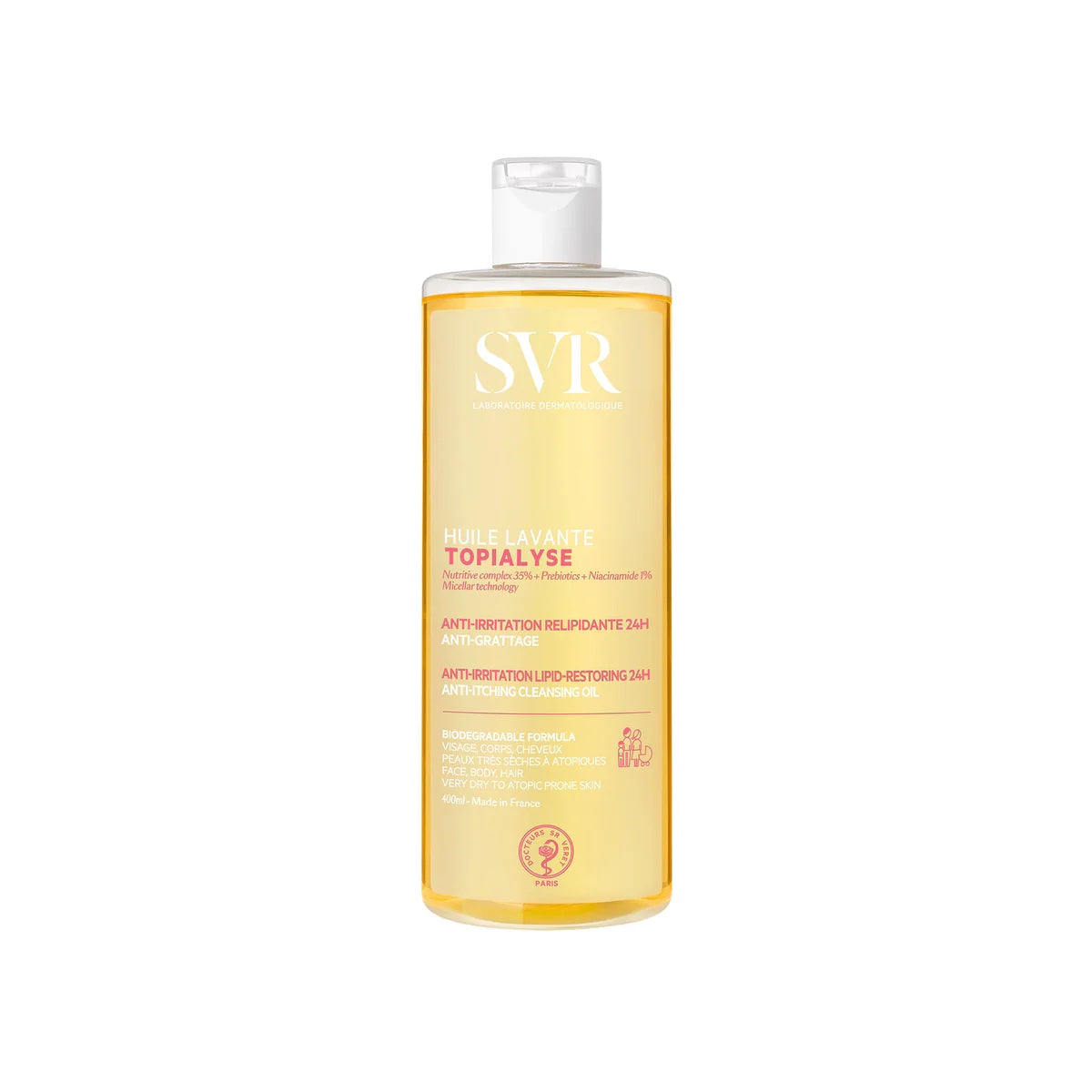 SVR TOPIALYSE Micellar Oil Wash (Hair, Face & Body) (400ml)